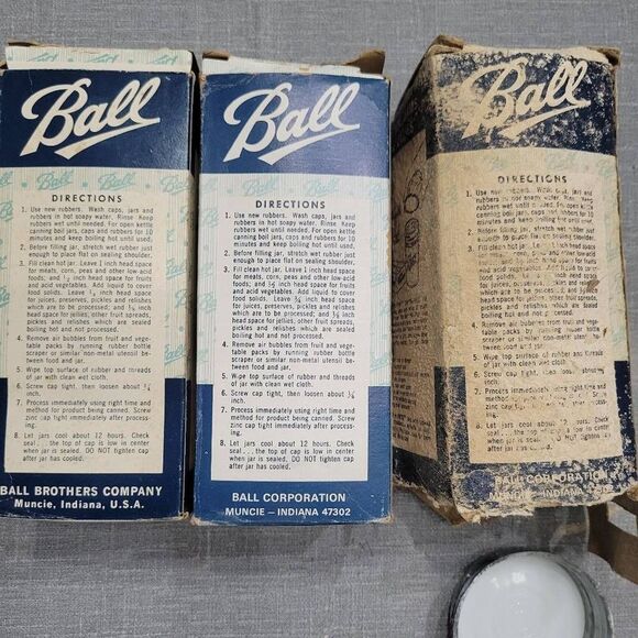 Vintage Ball zinc caps porcelain lined 36 total with boxes - Picture 7 of 7